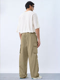 Parachute Pants: Oatmilk Men Parachute Pants