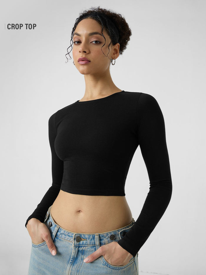 Essential Solids: Black Women Knit Tops