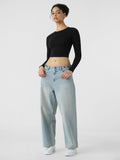 Essential Solids: Black Women Knit Tops