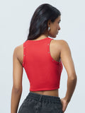 Ribbed Tank Top: Lucky Cat Women Knit Tops