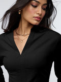 Corset Shirt: Onyx Women Fitted Shirts