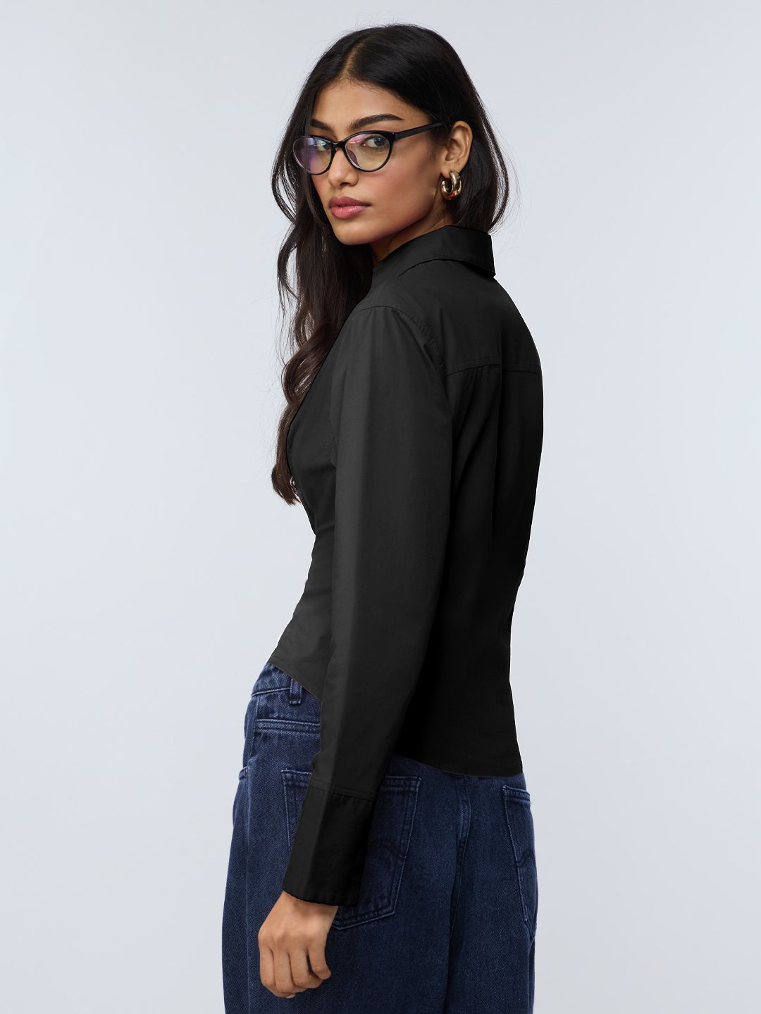 Corset Shirt: Onyx Women Fitted Shirts