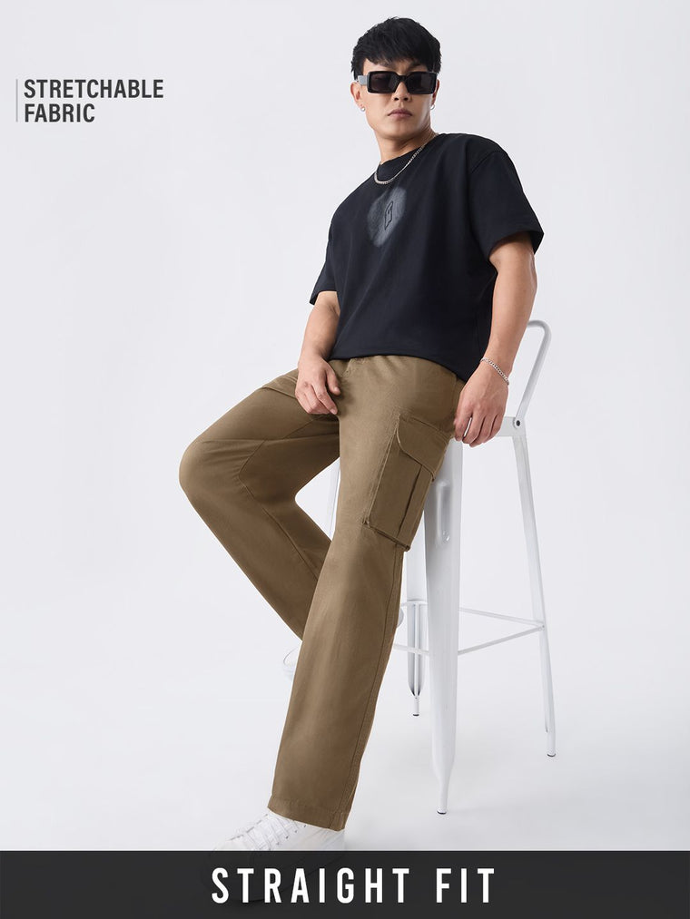 Cargo Pants: Latte Dust Men Cargo Pants