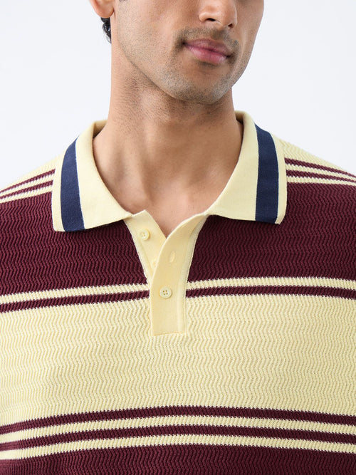 Textured Flat Knit: Classic Crew Textured Polos