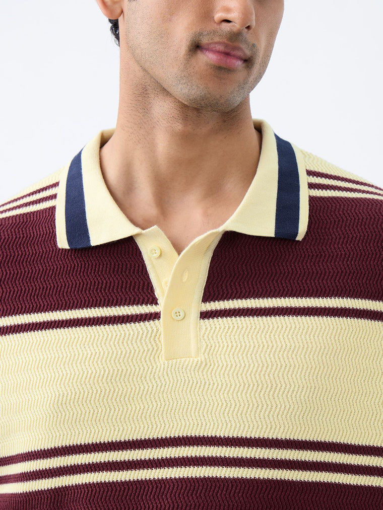Textured Flat Knit: Classic Crew Textured Polos