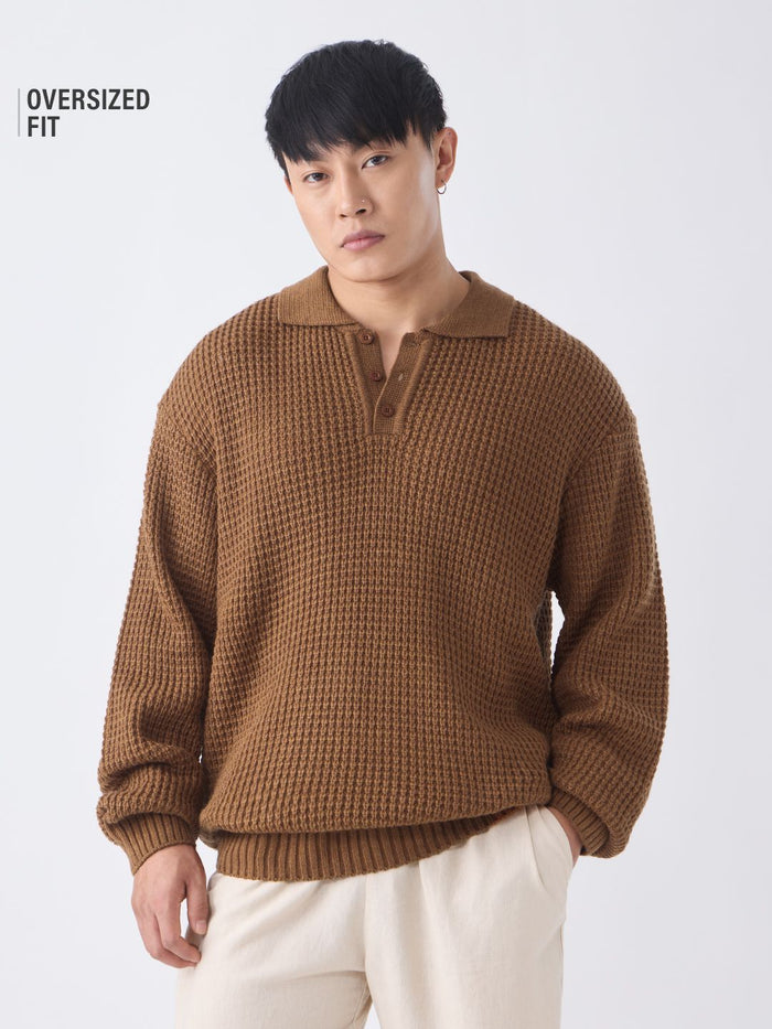Chunky Knit: Bronze Oversized Pullovers