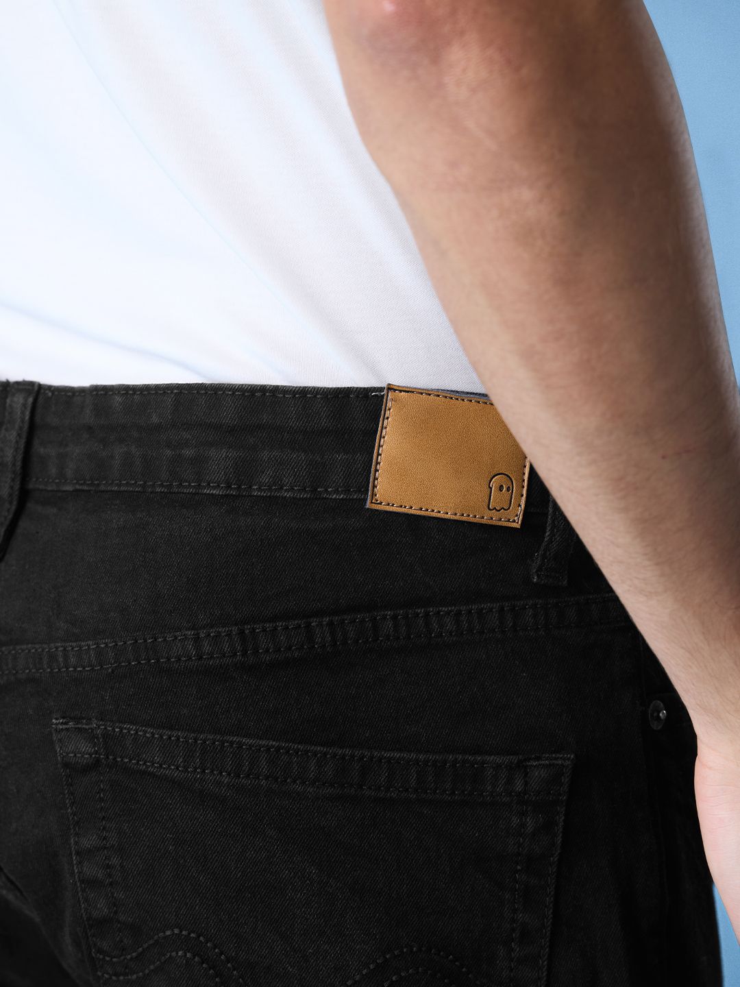 Classic Slim Fit Jeans: Steel Black Men Classic Slim Fit Jeans