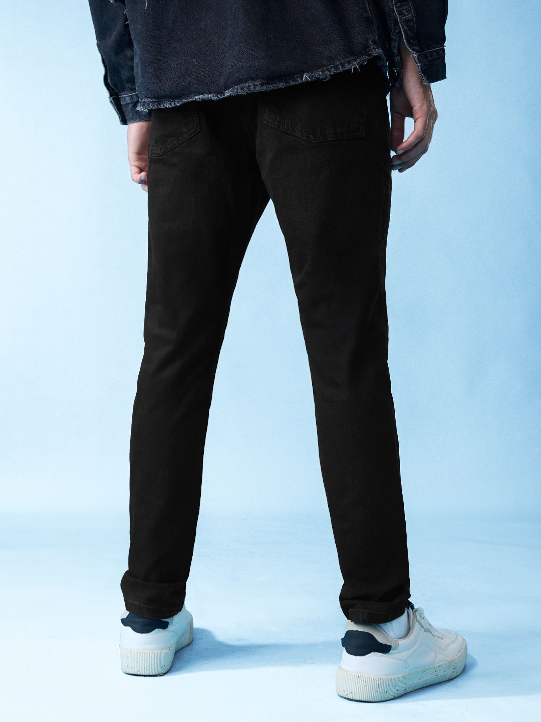 Classic Slim Fit Jeans: Steel Black Men Classic Slim Fit Jeans