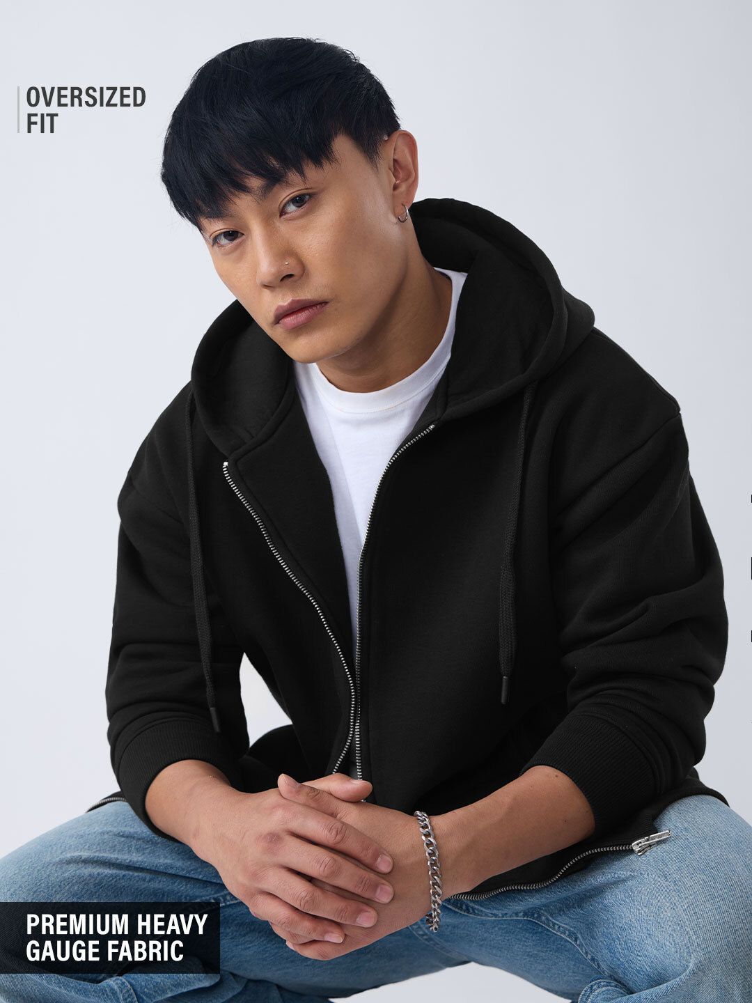 TSS Originals: Just Black Men Oversized Hoodies