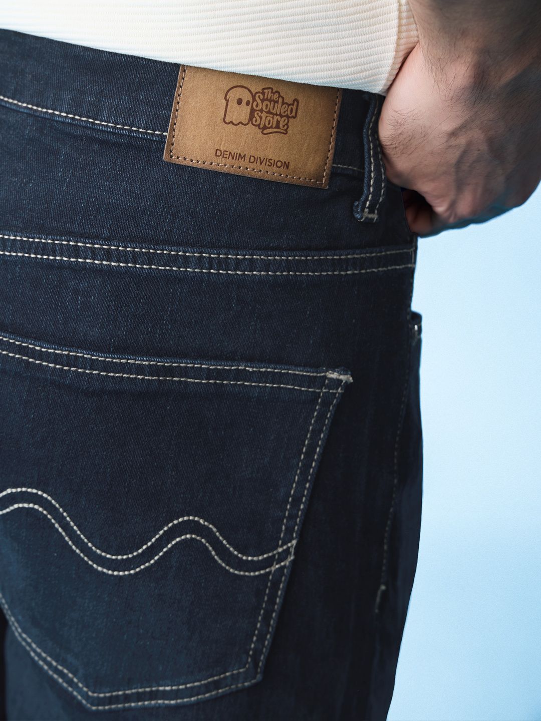 Classic Slim Fit Jeans: Dark Blue Men Classic Slim Fit Jeans