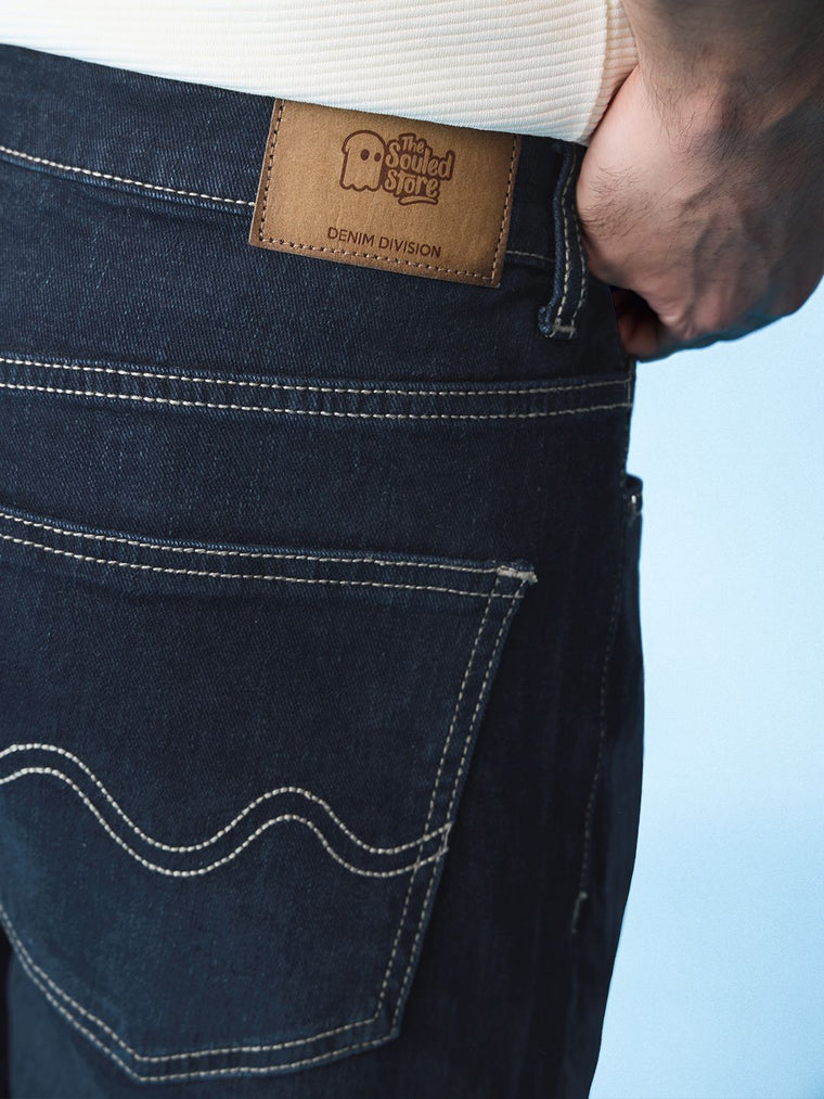Classic Slim Fit Jeans: Dark Blue Men Classic Slim Fit Jeans
