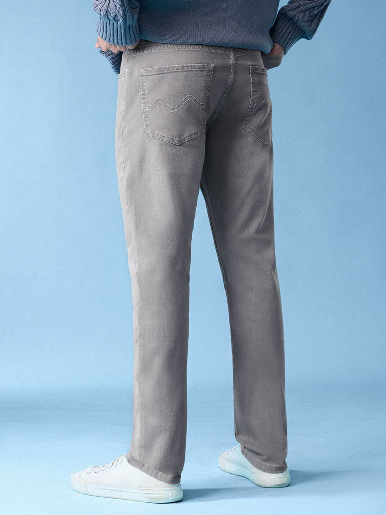 Denim: Smoke Grey Men Classic Slim Fit Jeans