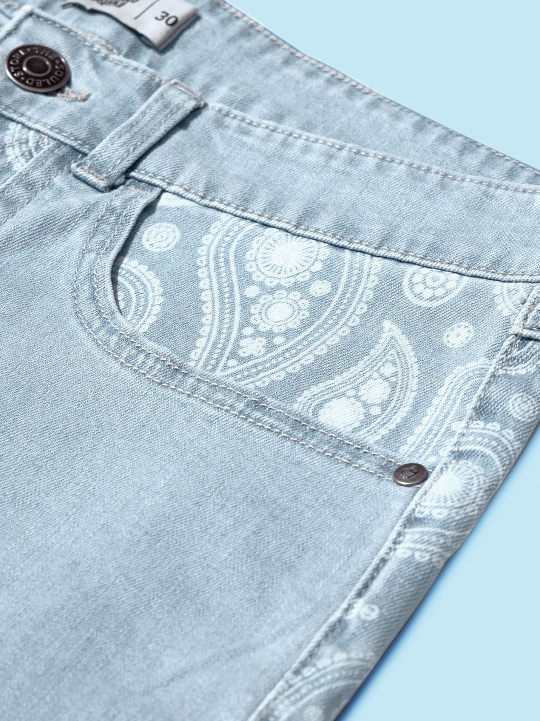 Denim: Air Blue (Straight Fit) Men Straight Fit Jeans