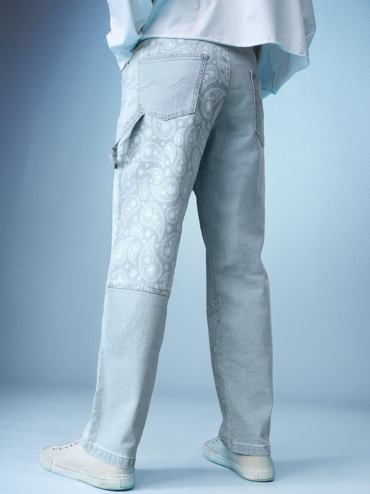Denim: Air Blue (Straight Fit) Men Straight Fit Jeans