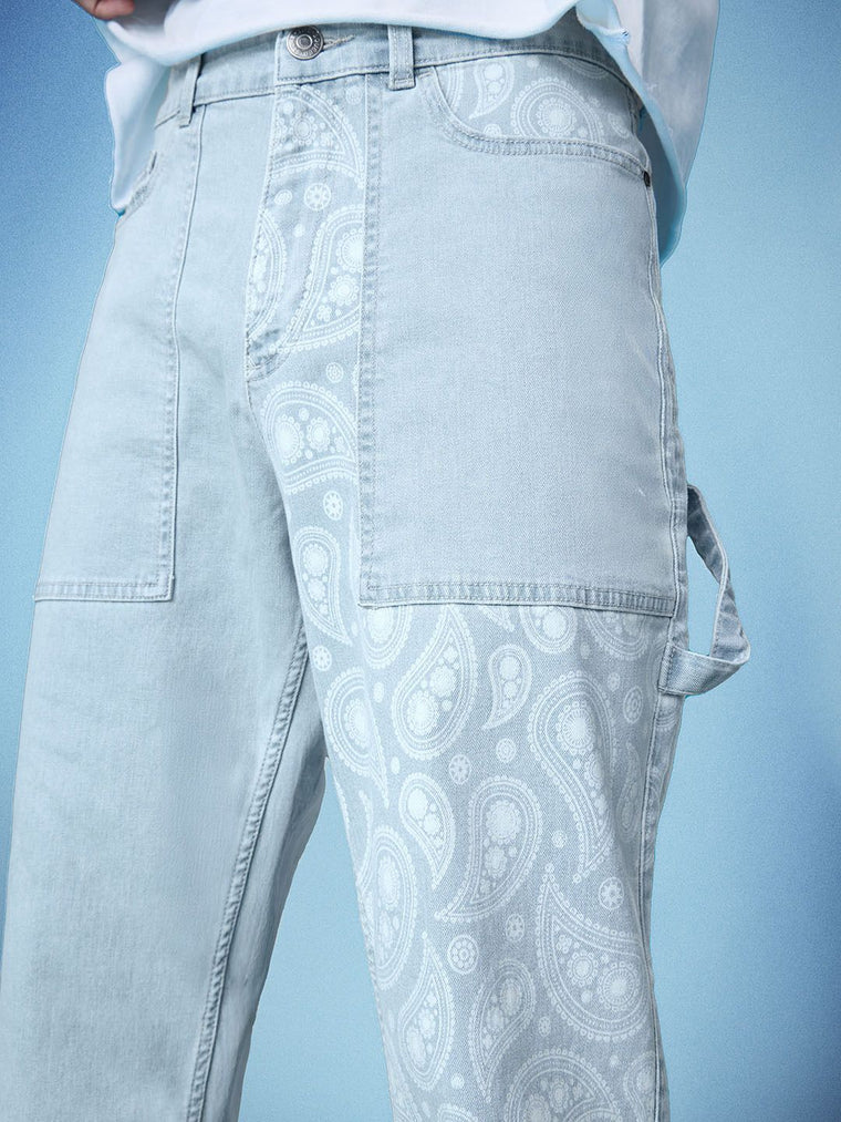 Denim: Air Blue (Straight Fit) Men Straight Fit Jeans
