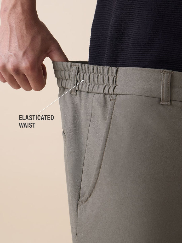 Super Pants: Beige (Classic Fit) Men Super Flex Pants