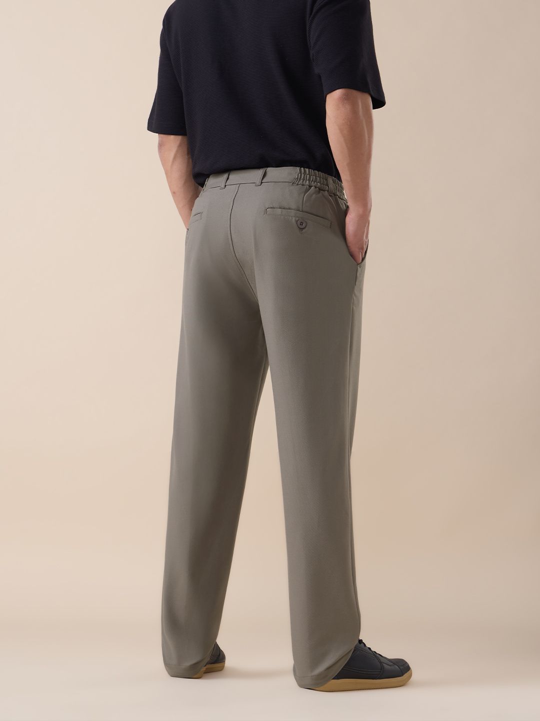 Super Pants: Beige (Classic Fit) Men Super Flex Pants
