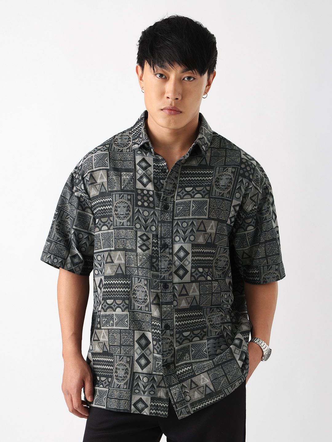 Jacquard: Tribal Tales Oversized Shirts