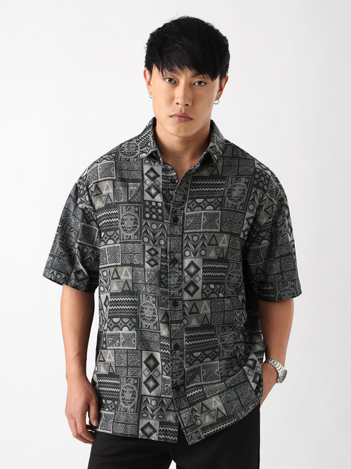 Jacquard: Tribal Tales Oversized Shirts