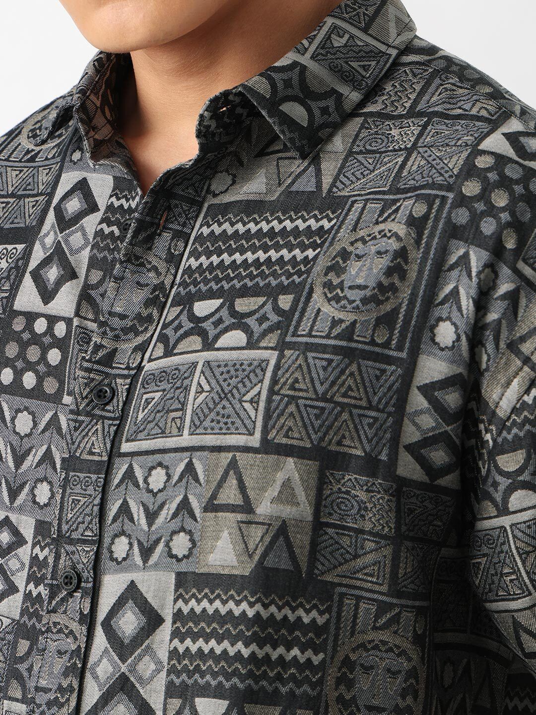 Jacquard: Tribal Tales Oversized Shirts