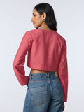 Crop-Top: Vivid Fuchsia Women Fashion Tops