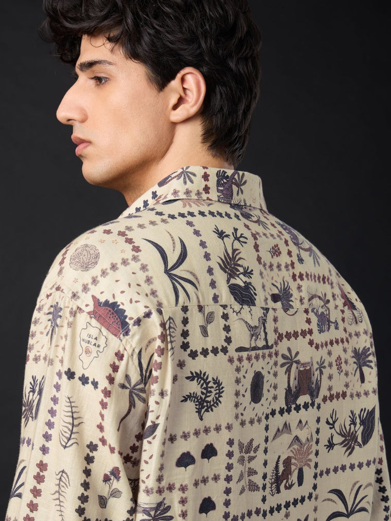 Jurassic Park: Tilescape Men Relaxed Shirts