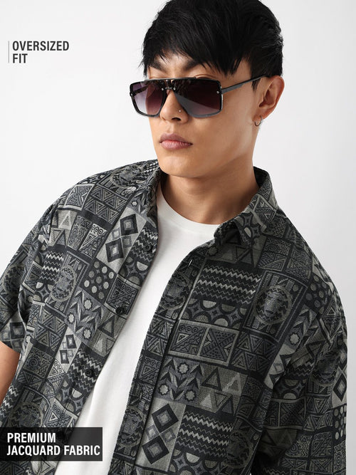 Jacquard: Tribal Tales Oversized Shirts