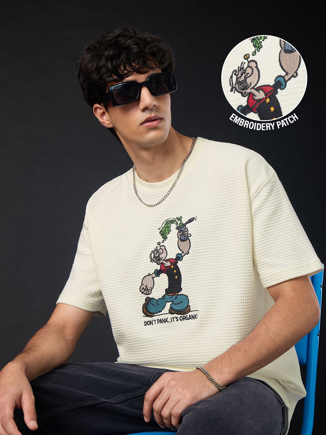 Textured: Popeye Don't Panic Oversized T-Shirts