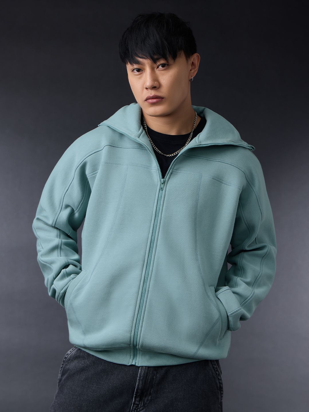 Ninja Cops: Azure Men Oversized Hoodies