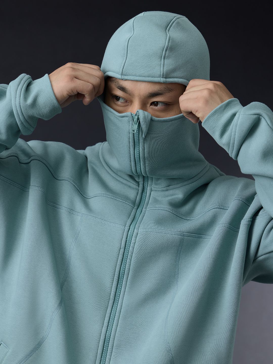 Ninja Cops: Azure Men Oversized Hoodies