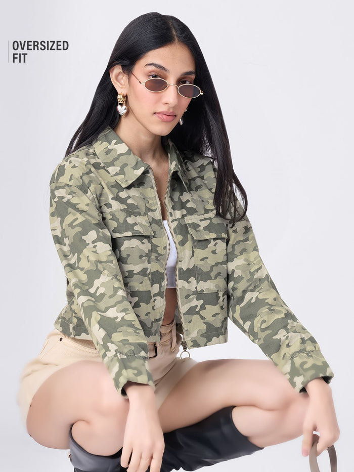 TSS Originals: Desert Olive Women Oversized Jackets