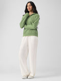 High-Neck Sweater: Soft Sage Women Oversized Sweaters