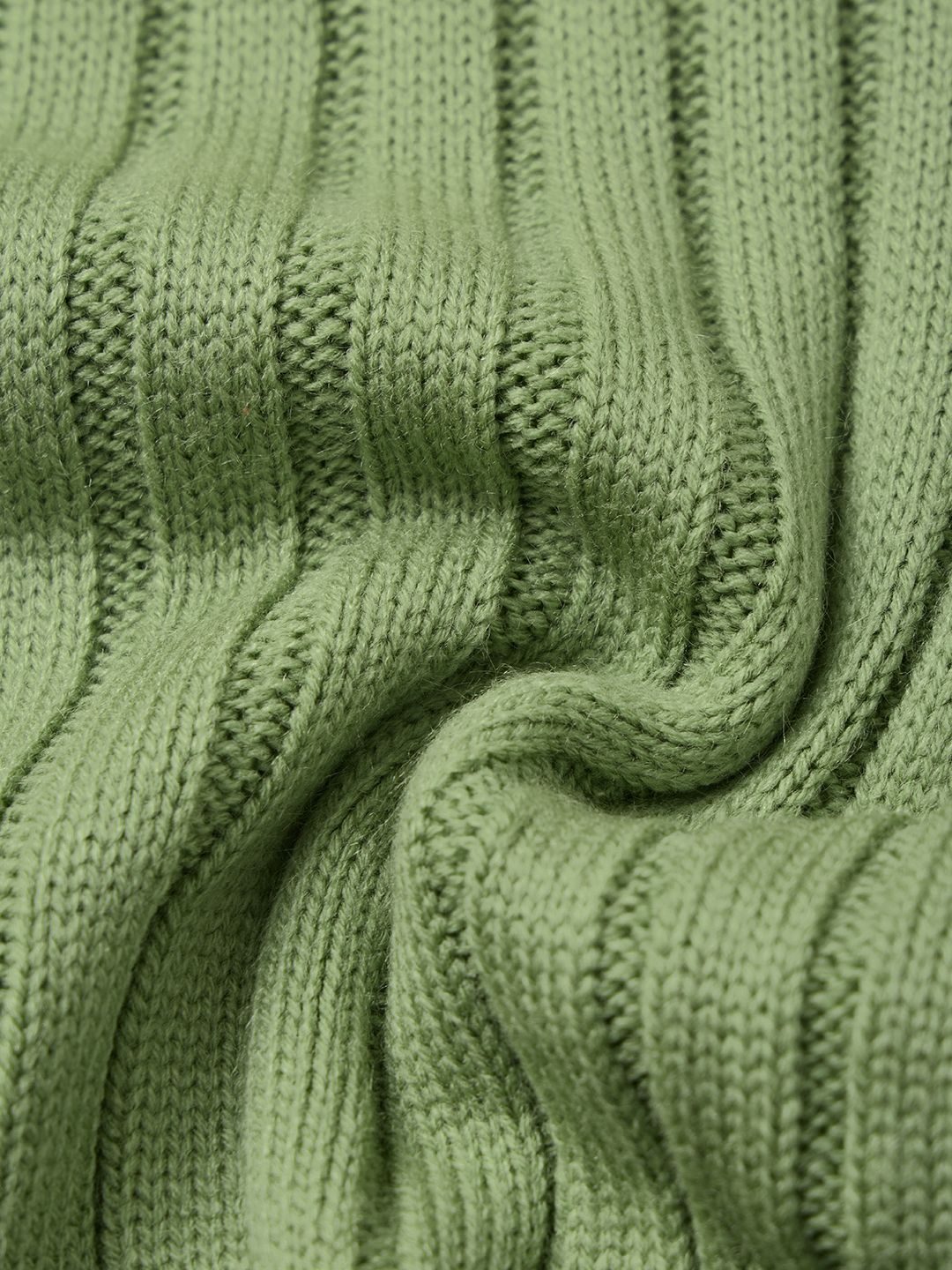 High-Neck Sweater: Soft Sage Women Oversized Sweaters