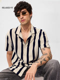 Striped Shirt: Eclipse Men Textured Shirts