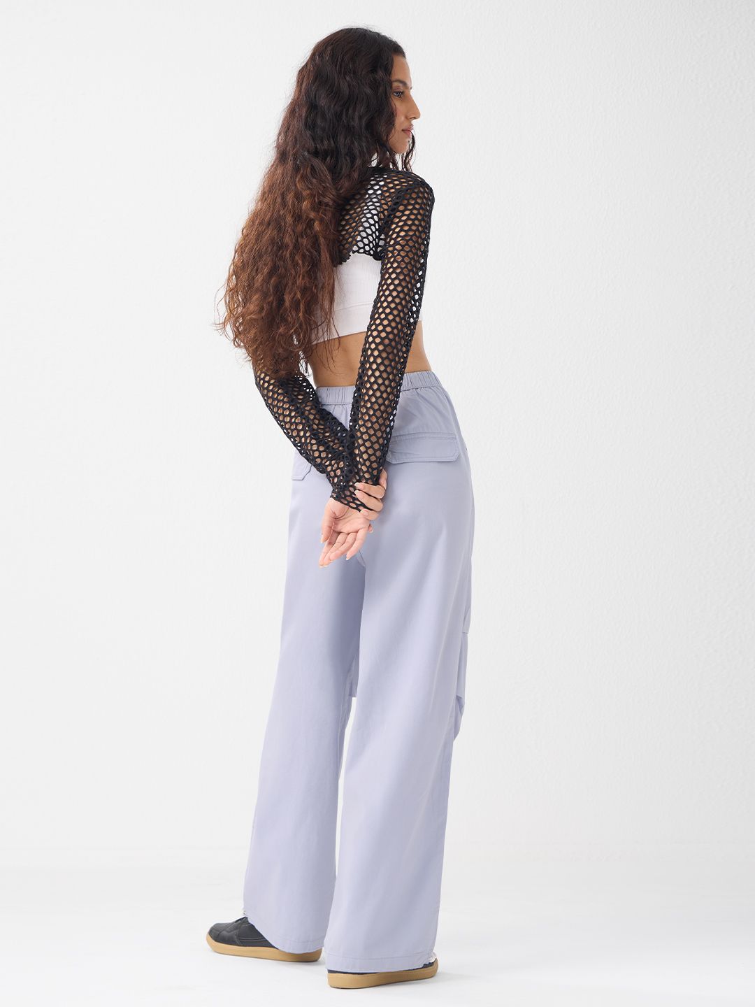 Parachute Pants: Light Purple Women Baggy Pants