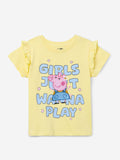 Peppa Pig: Just Wanna Play Girls Cotton T-Shirts (2-8 Yrs)