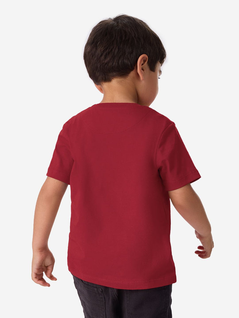 Solids: Red Boys Cotton T-Shirts (2-8 Yrs)