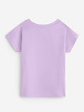 Solids: Lavender Young Girls Cotton T-Shirts (8-14 Yrs)