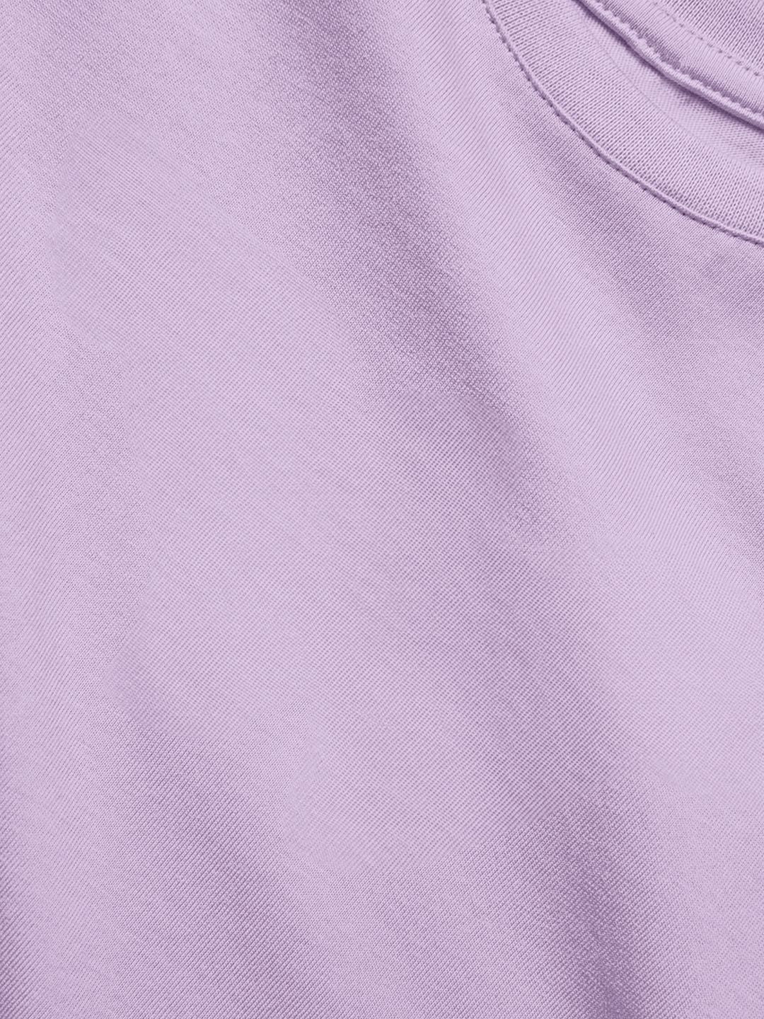 Solids: Lavender Young Girls Cotton T-Shirts (8-14 Yrs)