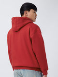 Oversized Hoodie: Blazing Red Men Oversized Hoodies