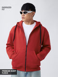 Oversized Hoodie: Blazing Red Men Oversized Hoodies
