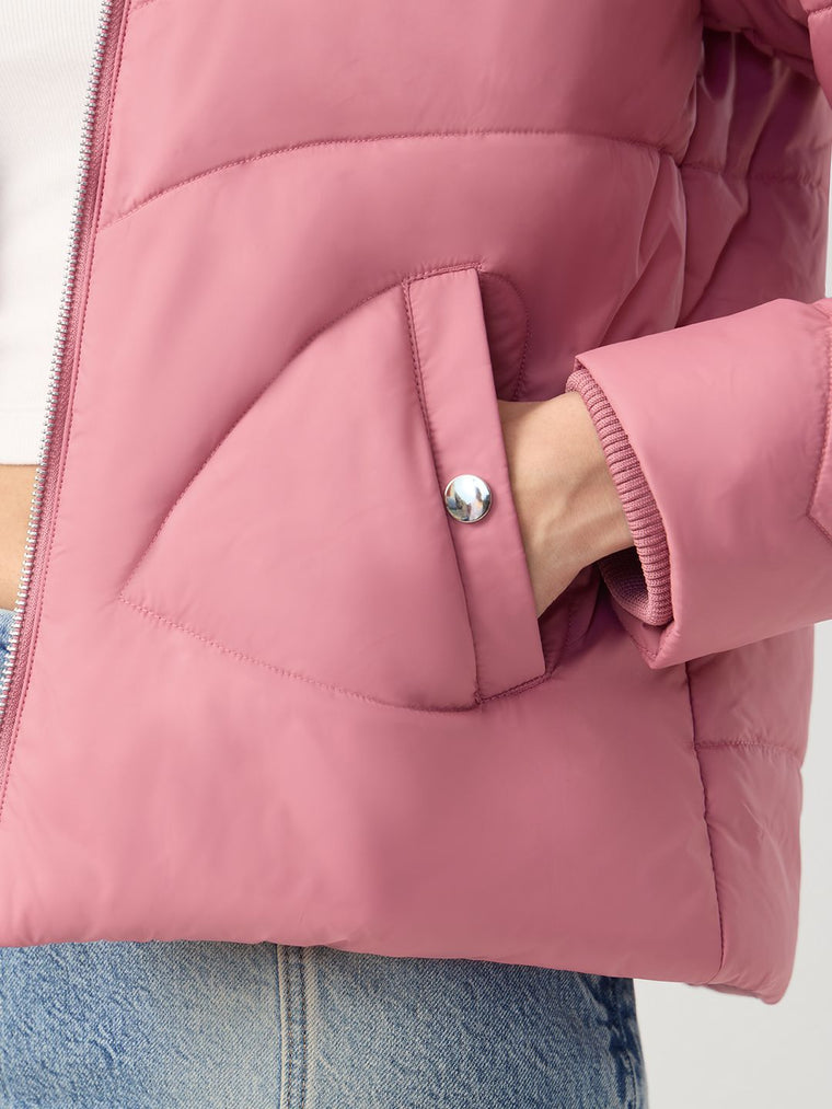 Puffer Jacket: Two Hearts Women Puffer Jackets