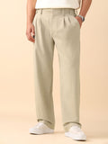 Korean Pants: Beige Men Super Flex Pants