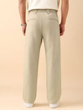 Korean Pants: Beige Men Super Flex Pants