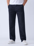 Pleated Denim: Indigo Men Straight Fit Jeans