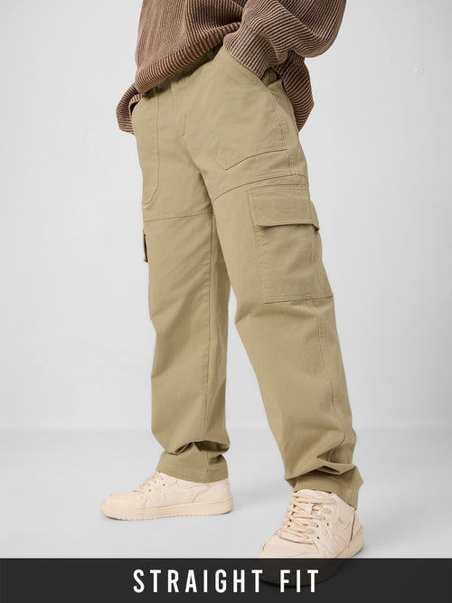 Solids: Fawn Men Cargo Pants