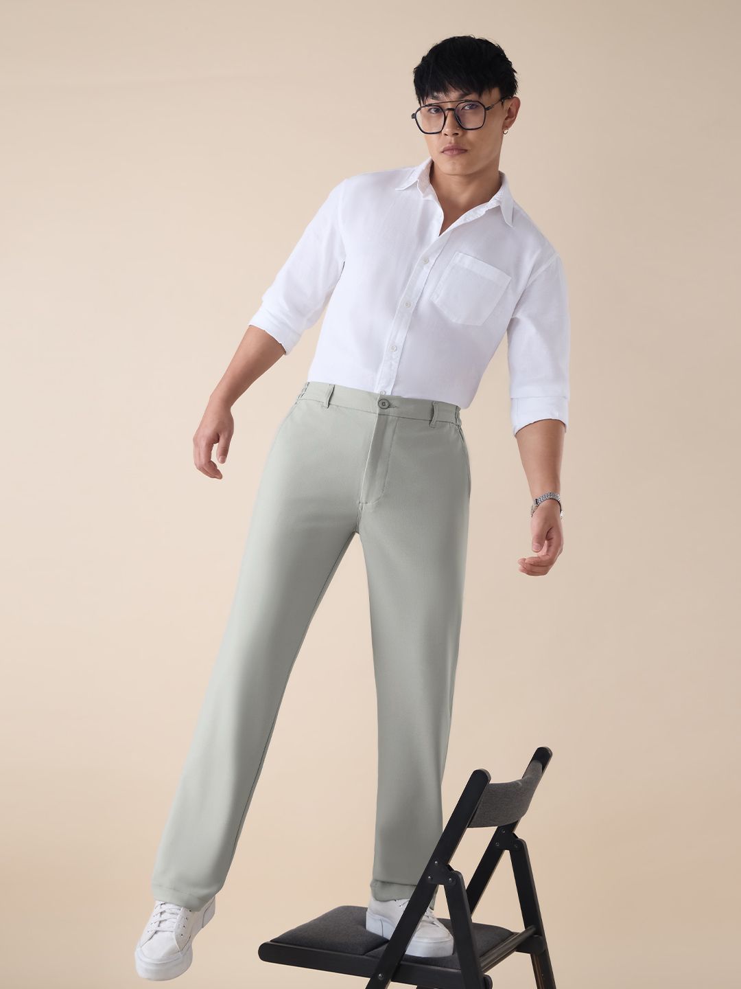Super Pants: Steel (Classic Fit) Men Super Flex Pants