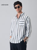 Cotton Linen Stripes: Mystique Cotton Linen Shirts