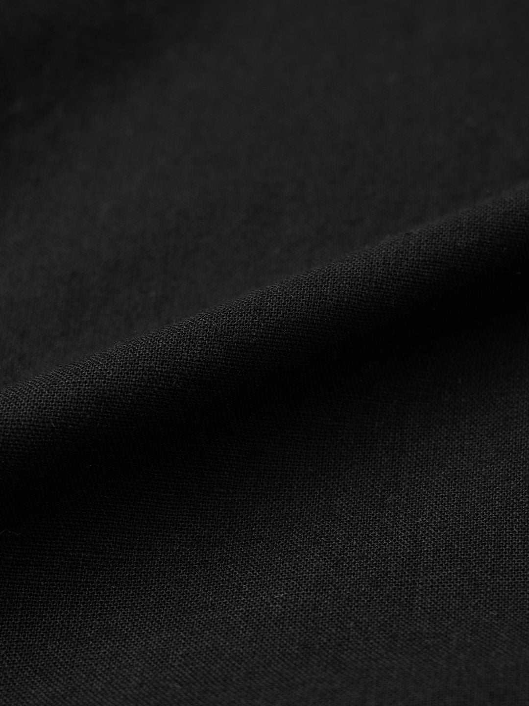Cotton Linen: Soft Black Cotton Linen Shirts