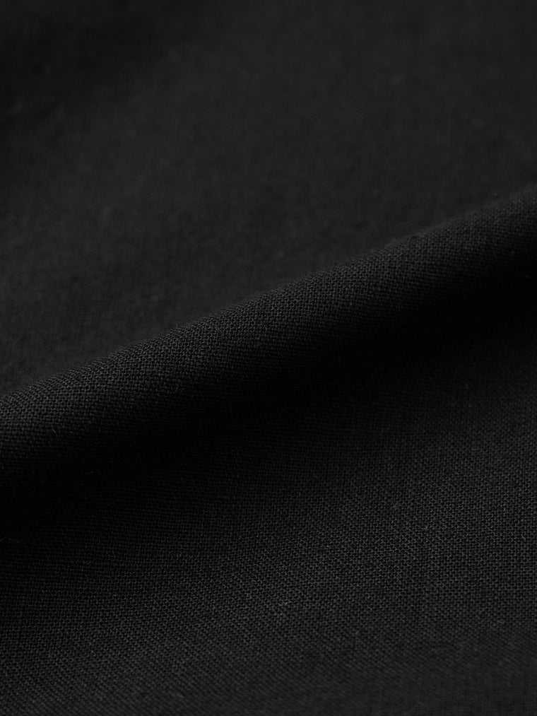 Cotton Linen: Soft Black Cotton Linen Shirts